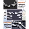 Inscca Men's Solid Stainless Steel Chains for Women Silver Curb