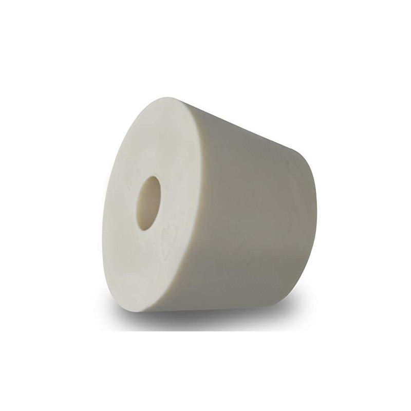 Rubber Stopper- Size 8- Drilled