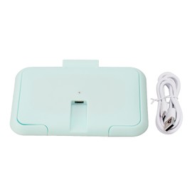 Baby Wipe Warmer Portable Even Heating Constant Temperature Ultrathin USB Wipe Warm Dispenser Light Blue