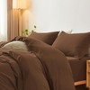XINMIANFANG 100% Washed Cotton 3 Pieces Duvet Cover Set Linen