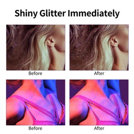 HANYWIL Body Glitter Spray, Glitter Spray for Hair, Body and Clothes, Long-Lasting Body Shimmer Spray Suitable for Stage, Festival Rave and Makeup Prom 2.11 Fl Oz