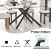 Henf 51'' Glass Dining Table for 2-4 People, Rectangle Kitchen