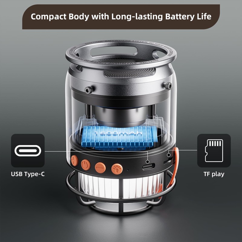 2025 Upgraded Outdoor Bluetooth Speakers Waterproof Wireless - Camping Lantern