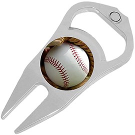 NewCharms Baseball Glove Golf Ball Marker Divot Repair Tool Bottle Opener