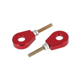 Simson S51, S5 Chain Tensioner for Swingarm, Anodised Aluminium, Red, Set of 2
