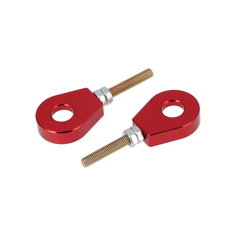 Simson S51, S5 Chain Tensioner for Swingarm, Anodised Aluminium, Red,