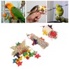 3pcs Parrot Shredding Chew Toy Bamboo Net Rattan Loofah Bird