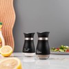 Lonffery Salt and Pepper Shakers, Stainless Steel and Glass Bottle,