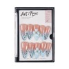 ArtiPrint Press-On Nails French Cream Cow Waterdrop Style, 3D Floral
