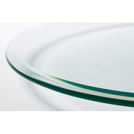 Better Bevel 12" Round 1/4" Thick Glass Table Top | 1" Beveled Edge