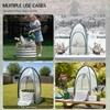 Riased Garden Bed with Greenhouse Cover, Raised Planter Box (2pcs