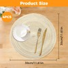 4Pcs Round Braided Woven Place Mats, 30 x 30cm Round