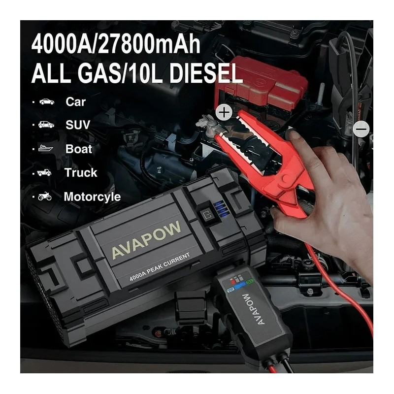 AVAPOW Brand New! AVAPOW A58 Car Jump Starter 4000A Peak