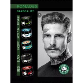 Barberlife 5 Ceras Pomade Barberlife Varios Aromas