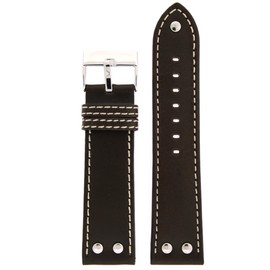 Tech Swiss Pilot Watch Band with Rivets Brown 20mm