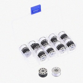 ThreadZipCoat SewMaster 20pc Bobbin & Thread Kit with Case - Black & White Essentials