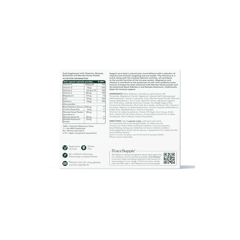 LIFEPLAN Immune Complex 60 Capsules – Immune Support Supplement –