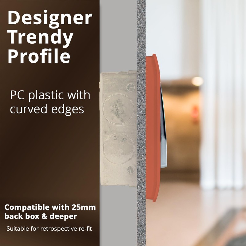 Trendi Artistic Modern 1 Gang 2 Way 10 Amp Rocker