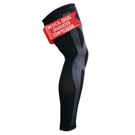 B-Driven Sports Full Leg Compression Sleeve for Men & Women – Supports Circulation, Varicose Veins, Thigh Support , Swelling Reduction, Medical Grade 20-30mmHG – Ideal for Running & Sports