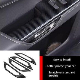 KELEIMAI Car Accessories Fit for Lexus NX 250 350 350h 450h+2024 2023 2022 Interior Door Handle Bowl Cover Trim (Carbon Fiber Style) 4PCS ABS