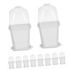 ULTECHNOVO 10 Sets Small Plastic Nursery Pots with Trays Ventilated