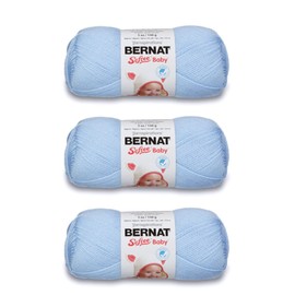 Bernat Softee Baby Pale Blue Yarn - 3 Pack of 141g/5oz - Acrylic - 3 DK (Light) - 362 Yards - Knitting/Crochet