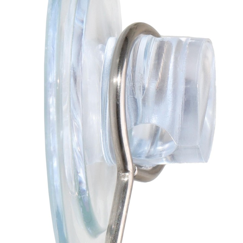 com-four® 40x suction cup holder, multi-purpose hook with metal hook
