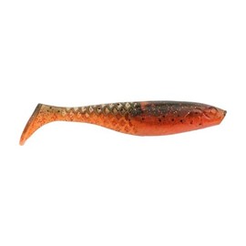 Berkley PowerBait Paddlin' Power Stinger Fishing Bait, Watermelon Copper/Orange w/Red, 3.5in, Irresistible Scent and Flavor, Ideal for Bass, Pike, Musky and More