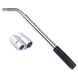 KickFun Universal Lug Wrench (17mm, 19mm, 21mm & 23mm) Wheel Brace for Car Wheel Nut Wrench Labor Saving Removel Tyre Wrench (20'')