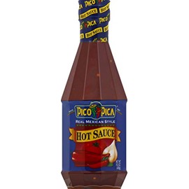 Pico Pica Mexican Hot Sauce - HOT - 15.5 Ounces (6 Pack)