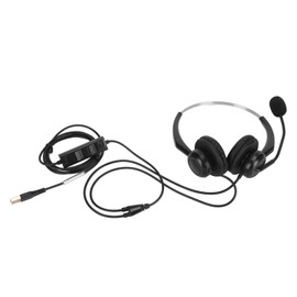 Wired Business Headset Noise Canceling Binaural Telephone Headphone with Mic for Office Call Center USB Plug