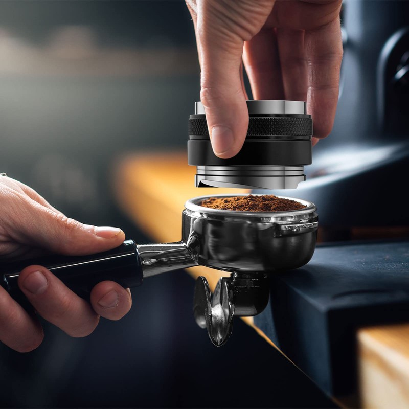 Tamper de Café, Profundidad Ajustable en Ambos Lados，Herramienta de Martillo