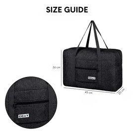 BEACH STONE Easyjet Underseat Bag 45x36x20 – Easy Fit Cabin Luggage to Jet2 Airline Bag – Carry on Hand Luggage Duffel Bag 20L (Black)