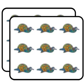 Snail Animal Doodle Waves Pattern Art Decor 2" Each Sticker for Scrapbooking, Calendars, Arts, Kids DIY Crafts, Album, Bullet Journals 18 Pack