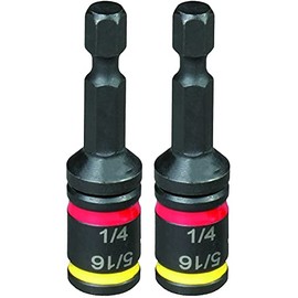 Malco MSHC 1/4 & 5/16 Reversible Hex Chuck Driver, 2 pack