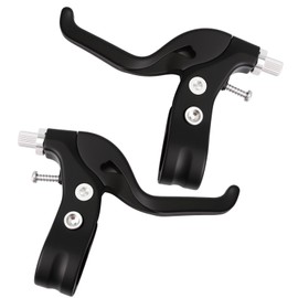 Qaum Bicycle Brake Levers Handle, 2 Pcs Cycling Brake Lever(22mm Diameter), Mountain Bike Spare Parts Accessories Brakes Parts Aluminium Alloy Universal BMX Brake Grips Bike Brake Lever (Black)