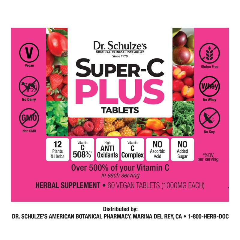 Dr. Schulze's Super-C Plus - Vitamin C Supplement for Immune