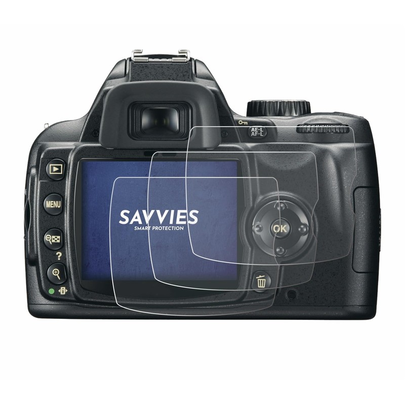 Savvies Pack of 6 Screen Protectors Compatible with Nikon D60