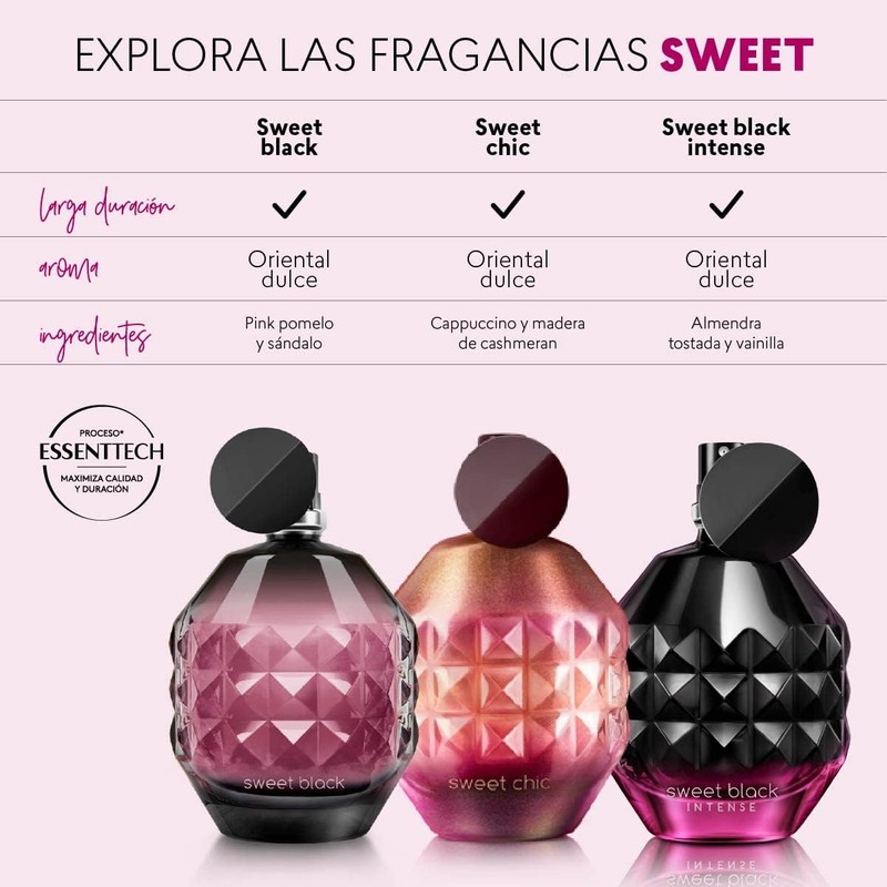 Esika L'Bel CyZone Perfume De Mujer SWEET BLACK INTENSE 50