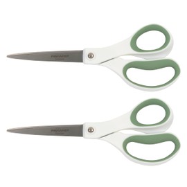 Fiskars Everyday Softgrip Titanium Fashion Scissors (8") - 2pk - Forest Fern