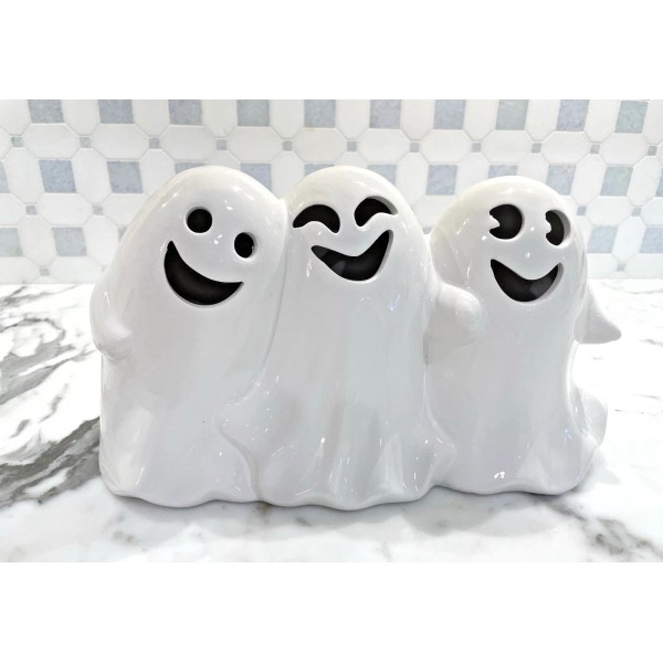 Goblin and Ghoul Halloween Ghost Decor Light Up Tri of