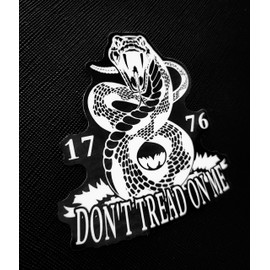Don't Tread On Me Rattlesnake Liberty Gadsden 1776 American Flag Decal (2 Pack 3")