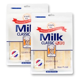 56% MILK CLASSIC Korean Milk Cracker Snacks, Made with Rice Crackers Crispy, Oven Baked, Non-Fried, Milk Flavor (2 Pack)