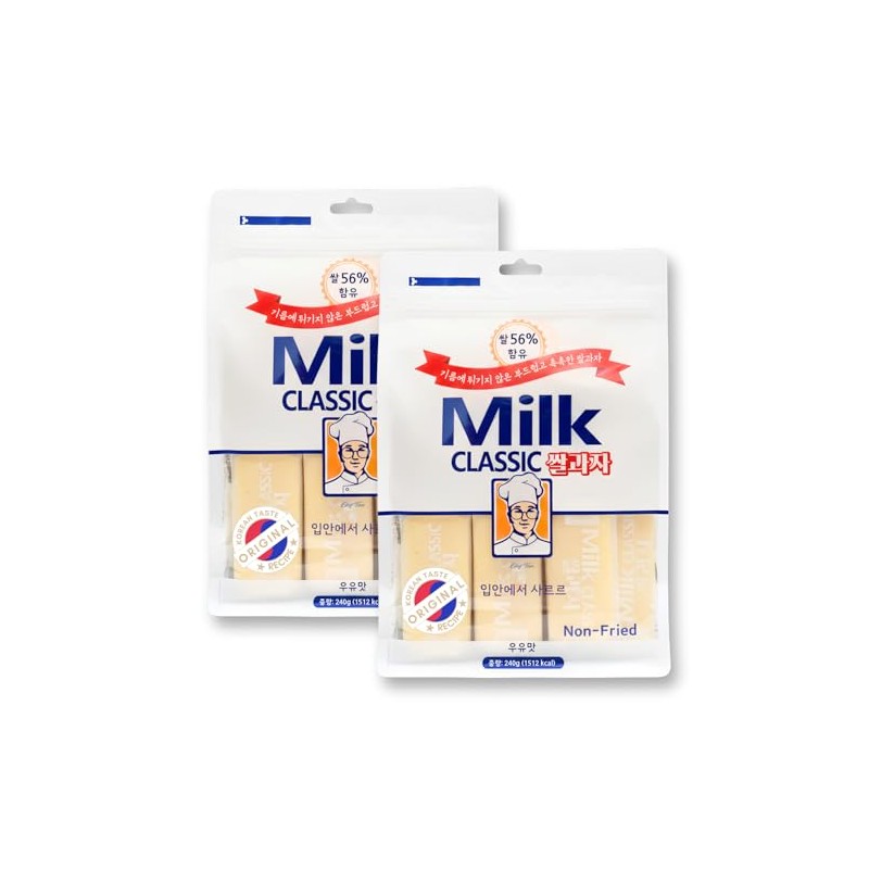 56% MILK CLASSIC Korean Milk Cracker Snacks, Made with Rice