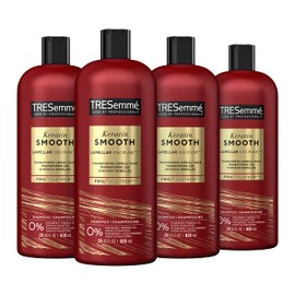 TRESemmé Shampoo Keratin Smooth 4 Count For Dry Hair Sleek Look For Up To 72 Hours 28 Oz