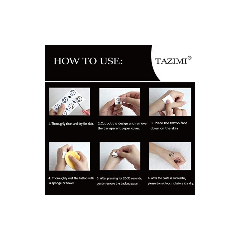 Tazimi 16 Sheets X-Ray Flower Temporary Tattoos for Women, Xray