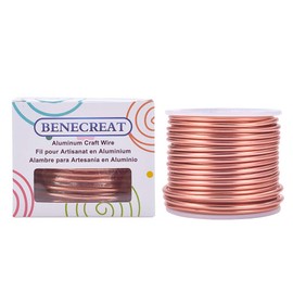 Benecreat 12, 17, 18 Gauge Anodised Aluminium Craft Wire, for Jewellery and Crafts, Friesian Floral Coloured Aluminium Craft Wire