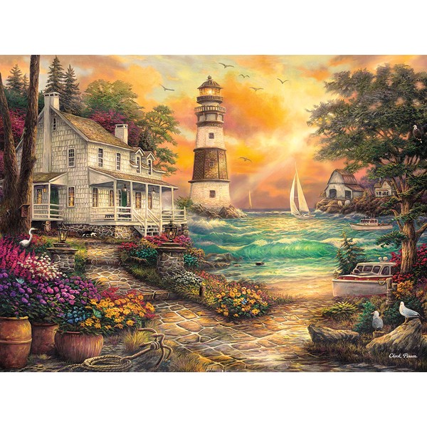 Buffalo Games - Chuck Pinson - Cottage By The Sea - 1000 Piece Jigsaw Puzzle