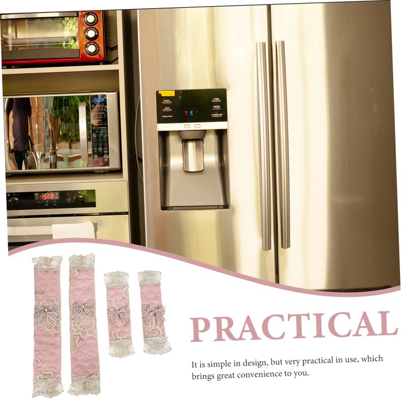 CORHAD Fridge Door Handle Covers Black Protective Covers for Refrigerator