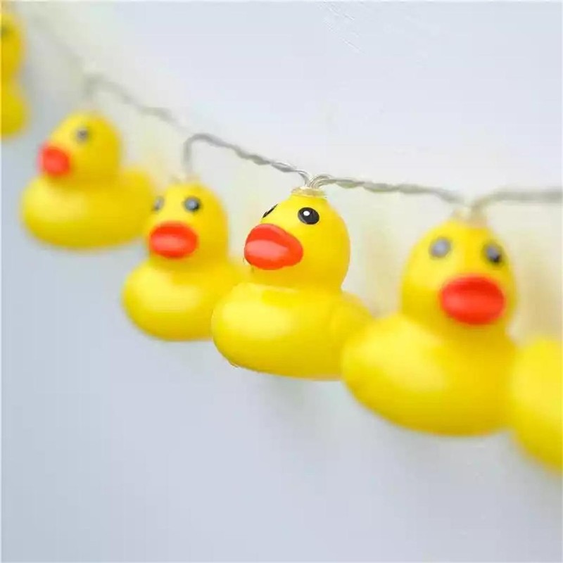 LED String Light Cute Mini Yellow Duck Animal Light String
